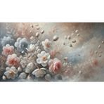 Venspor Pastel Renkli Çiçekler ve Doğal Yapraklarla Bezenmiş Zarif Stüdyo Arkaplanı - Profesyonel Fotoğrafçılık Fonu 200X150CM Arka Plan - 200 x 150