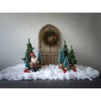 Venspor Rustik Yılbaşı Noel Baba ve Çam Ağaçları Arka Planı 200 x 150 cm Stüdyo Fonu