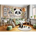 Venspor Sevimli Panda Temalı Çocuk Odası Stüdyo Fonu, 200X150CM Arka Plan
