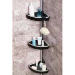 Venta Banyo Köşe Rafı Paslanmaz Aluminyum Borular - Siyah