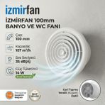 Venteurope Circle Bd 100 – 10’luk Yuvarlak Sessiz Banyo Aspiratörü – Klapeli Dairesel Havalandırma Fanı