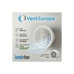 Venteurope Circle BD 100 – 10’luk Yuvarlak Sessiz Banyo Aspiratörü – Klapeli Dairesel Havalandırma