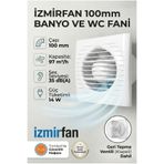 VentEurope Easy 100 Bd Kapaklı Banyo Wc Aspiratör Fanı 10 cm Sessiz Havalandırma Fanı 100 mm