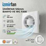 VentEurope Easy 125 Bd Kapaklı Banyo Wc Aspiratör Fanı 12.5 cm Sessiz Havalandırma Fanı 125 mm