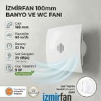 VentEurope Fresh Bd 100 Kapaklı Banyo Wc Aspiratör Fanı 10 cm Sessiz Havalandırma Fanı 100 mm