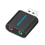 Vention 7.1 USB Kulaklık Mikrofon Giriş Ses Kartı Siyah
