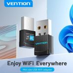 Vention Wifi Adaptörü CE/FC/ROHS Lisanslı Süper Hızlı 5Ghz 650Mbps/433Mbps/2.4Ghz 133Mbps Çift Bant Anti Hacker Özellikli Wifi Adaptör Yeni Nesil