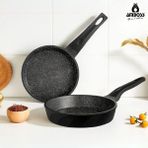 Vento 2 Parça Döküm 18-26 cm Tava Seti - Siyah