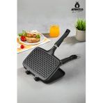 Vento Döküm Ocak Üstü Tost Makinesi – Siyah