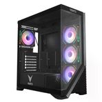 VENTO FSP VG4202FLA 1000W 80+ GEN5 4x120mm RGB Fan Temperli Cam USB 3.0 Mesh ATX Gaming (Oyuncu) Kasa