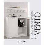 Vento Mini Kahve Köşesi Çok Amaçlı Mutfak Dolabı (Beyaz)