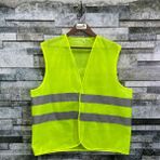 Vento Reflektörlü İşçi Tipi İkaz Yeleği (Neon Sarı) - Yeşil - 1 Adet