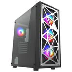 Vento VG12AL FSP 850W 80+ Bronz Gen5 4x120mm RGB Fan Temperli Cam USB 3.0 Mesh E-ATX Mid-Tower Gaming (Oyuncu) Kasa