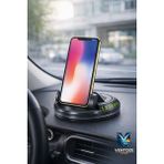 Ventoze Numaratörlü Park Yardımcı ve Yapışkanlı Kokpit Tutucu | 360° Dönebilen 2'si 1 Arada Araç Telefon Tutucu ve Numaratör - SİYAH - 01-Siyah