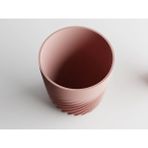 Ventra Dekoratif Saksı - Çizgili Modern Bitki Saksısı 12 cm - 100x100x115mm - 1 Adet