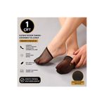 VENTURA STORE Siyah Görünmez Slingback Çorap Kaymaz Silikon Tabanlı Tül Açık Topuklu Ayakkabı Çorabı