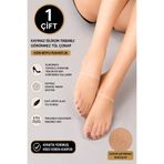 VENTURA STORE Ten Görünmez Slingback Çorap Kaymaz Silikon Tabanlı Tül Açık Topuklu Ayakkabı Çorabı