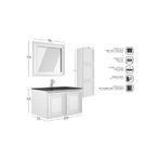 Venturo Banyo Dolabı Takımı Mat Beyaz 80 Cm 008.04.0043