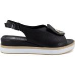 Venüs 2216405y Kadın Günlük Ultra Comfort Taban Hakiki Deri Sandalet - Siyah