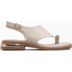 Venüs 2610114Y Kadın Hakiki Deri Parmak Geçmeli Comfort Sandalet - Bej