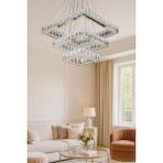 Venüs 3 Katlı Kristal Taşlı Gold Avize - Uzaktan Kumandalı - Yatak Odası - Hol - Salon