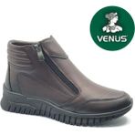 Venüs Ekko Hakiki Deri Düz Kaymaz Taban Ortopedik Kadın Bot - Kahverengi
