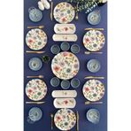 VENÜS HOME DECORATION Flora model 6 kişilik 23 parça çay tabaklı kahvaltı takımı (gri)