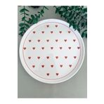 VENÜS HOME DECORATION Love Kırmızı Kalp 25 cm büyük servis tabağı