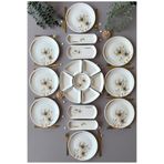 VENÜS HOME DECORATION Nevruz Model Rölyefli 8 Kişilik 19 Parça Modern Kahvaltı Takımı