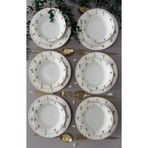 VENÜS HOME DECORATION Pastel Bahçe Model 6 Kişilik 12 Parça Modern Yemek Takımı