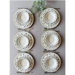 Venüs Home Decoration Siyah Kalp 6 Kişilik 18 Parça Modern Yemek Takımı