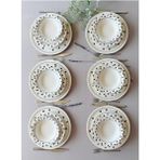 Venüs Home Decoration Siyah Kalp 6 Kişilik 24 Parça Modern Yemek Takımı