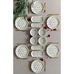 Venüs Home Decoration Siyah Kalp Desen 6 Kişilik 14 Parça Kahvaltı Takımı