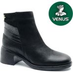 Venüs Kadın Hakiki Deri Casual Fermuarlı Bot 2551403K - Platin Sedef - 36 - Siyah