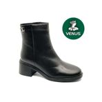 Venüs Kadın Hakiki Deri Fermuarlı Günlük Bot 2551402K - Siyah - 36