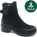 Venüs Kadın Hakiki Deri Kaymaz Taban Ortopedik Bot 3376K - Siyah - 36