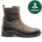 Venüs Kay Hakiki Deri Düz Kaymaz Taban Ortopedik Kadın Bot