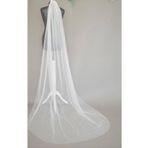 VENÜS MODA by Pınar Kırık Beyaz Duvak Oval 2,5 Metre Boy 1,5 M En Tokalı 1. Kalite Hayal Tül Duvak Uzun Duva