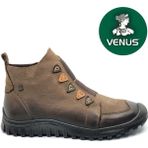 Venüs Nikkoolll Hakiki Deri Kaymaz Taban Ortopedik Kadın Bot - Vizon