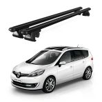 Venüs Renault Scenic 7 Posti (2013-2016) Uyumlu Siyah Ara Atkı Port Bagaj Tavan Barı