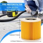 Venus Seer Karcher Elektrikli Süpürge Için 2 Adet Kartuş Filtre Wd3 Premium Wd2 Wd3 Wd1 Mv3 Mv2 Wd 3 P Ince Toza Karşı Uzatma Kiti (Yurt Dışından) - 1 Adet
