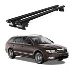Venüs Skoda Superb Wagon (2015 Ve Sonrası) Uyumlu Siyah Ara Atkı Port Bagaj Tavan Barı