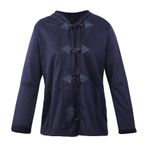 VENYAA Kadınlar için Kışlık Mont Büyük Beden Suni Yün Uzun Kollu Kruvaze Bol Ceket Cepli Mont Lacivert, 4XL, lacivert , 4XL