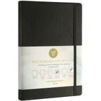 Venzi Sert Kapaklı Lastikli Tarihsiz Çizgili Defter 14x20 Cm Kalın Yapraklı Siyah