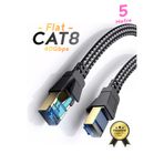 Venzke CAT8 Ethernet Kablosu Premium LAN Kablo 40Gbps İnternet Kablosu PC Laptop, PS5/4 (5 Metre)