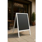 Veo Store Tek Ayaklı Menü Panosu / Yazı Tahtası - Beyaz - ÇİFT TARAFLI MENÜ PANOSU / YAZI TAHTASI