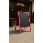 Veo Store Tek Ayaklı Menü Panosu / Yazı Tahtası - Pembe - ÇİFT TARAFLI MENÜ PANOSU / YAZI TAHTASI