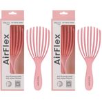 Vepa Airflex Dolaşık Saç Açma Fırçası, Kolay Tarama, Elektriklenme Önleyici Tarak (PEMBE) (2 paketi)