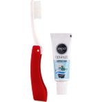 Vepa Pocket Seyahat Seti | Katlanabilir Diş Fırçası ve 15 ml Diş Macunu - Kırmızı - Beyaz