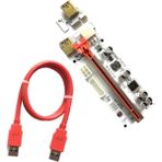 VER010-X Pcı-E Rider Kartı Pcıe 1x Ila 16X Ila 16X Için Gpu Madencilik Slot Adaptörü Kart Sata Olmadan Kırmızı - 458